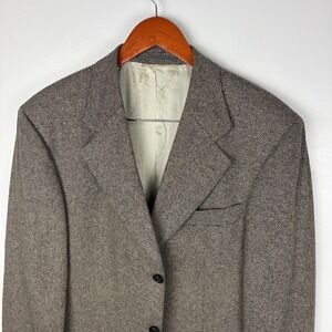 Hugo Boss Silk Blend Blazer Sport‎ Coat Houndstooth Patterned Size 40T (US)